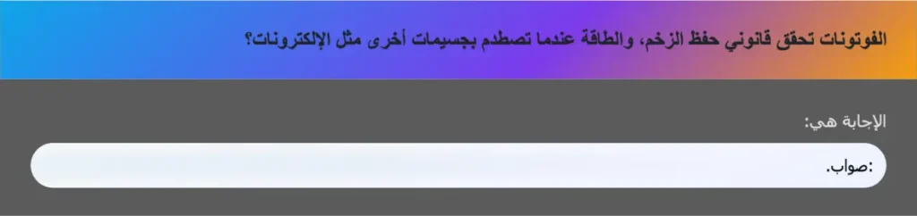 الفوتونات تحقق قانوني حفظ الزخم، والطاقة عندما تصطدم بجسيمات أخرى مثل الإلكترونات؟